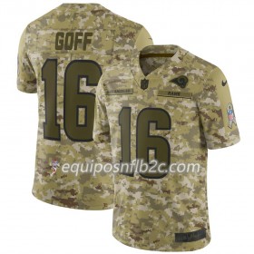 Camiseta Hombre NFL Los Angeles Rams Jared Goff 16 Nike Salute to Service
